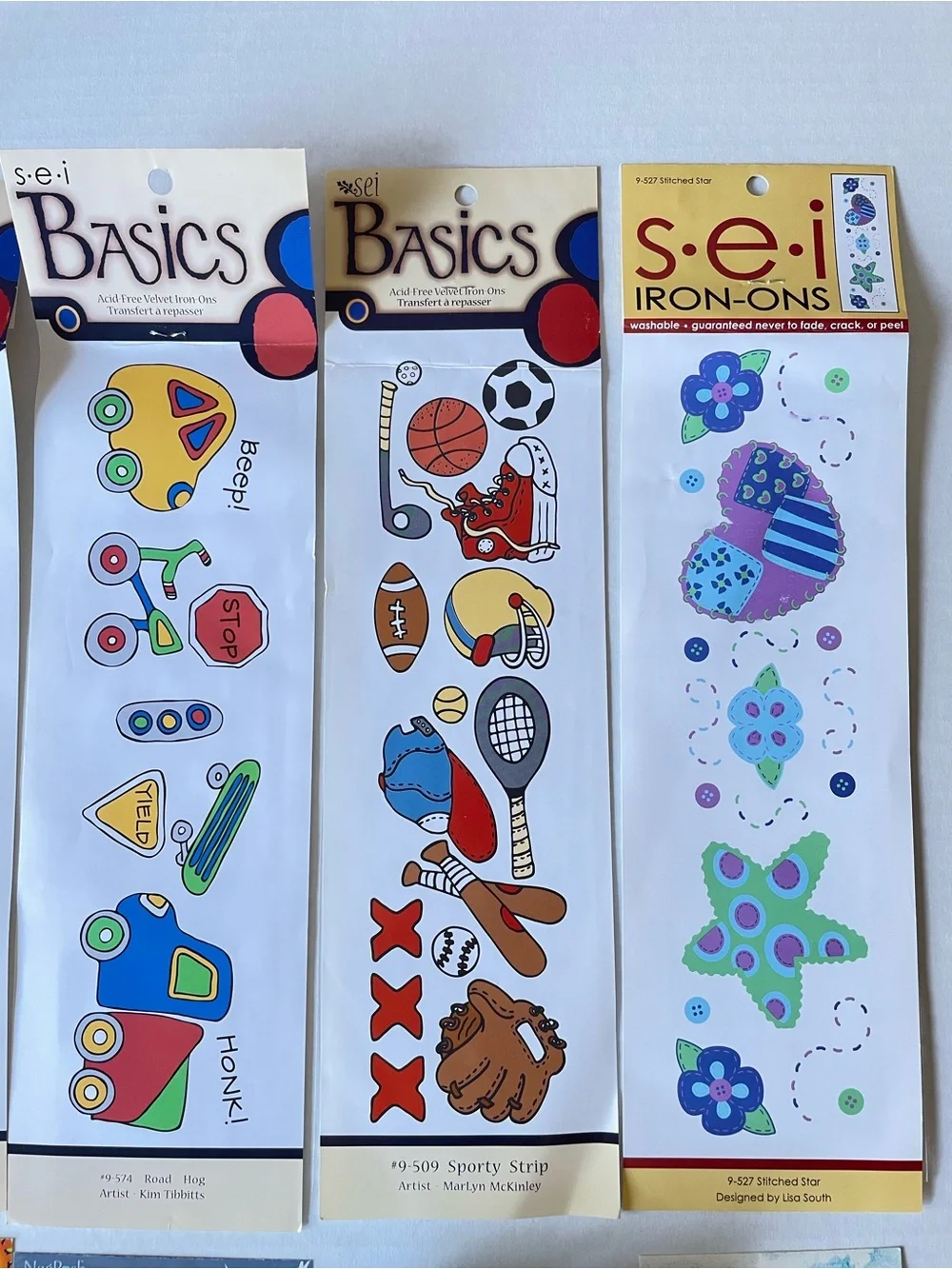 NEW Lot of 10 Vintage Early 2000s Iron-Ons Y2K SEI Basics Crafting Sewing Kid